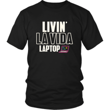 Load image into Gallery viewer, Livin&#39; La Vida Laptop - Men&#39;s T-shirt (black)