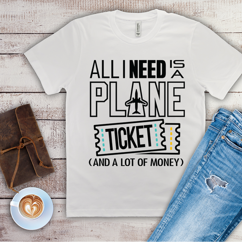 All I Need is a Plane Ticket - Men's T-shirt (white)