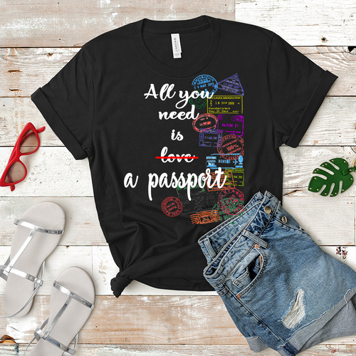 All You Need is a Passport - Women's T-Shirt (black)