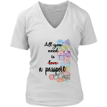 Load image into Gallery viewer, All You Need Is a Passport - Women&#39;s T-Shirt (White)