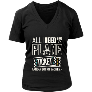 All I Need is a Plane Ticket - Women's T-Shirt (black)