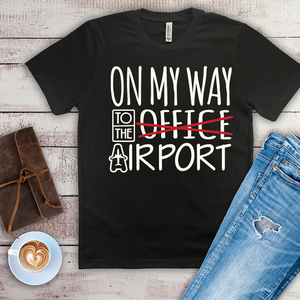 On My Way to the Airport - Men's T-Shirt (black)
